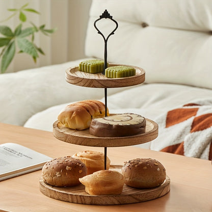 Wood Cupcake Stand 3 Tier Rustic Dessert Tower Holder for Birthday Party Wedding Baby Shower Farmhouse Woodland Decor Cupcake Display Rack Cake Serving Tray Table Centerpiece