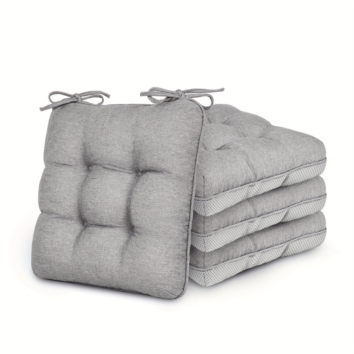 Memory Foam Chair Cushions 4/8 Pack, Non-Slip Seat Pads for Dining Chairs, Kitchen, Office & Patio – Indoor Outdoor Chair Pads M/L Size
