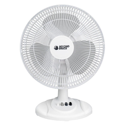 Oscillating Table Fan 12 Inch Quiet 3-Speed Adjustable Tilt with Safety Grill for Home Office Bedroom Dorm Desktop Personal Cooling Fan