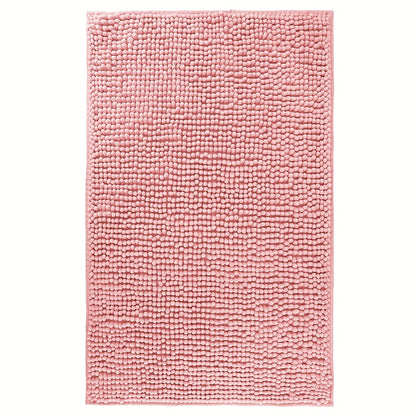 Chenille Bath Rug Extra Thick Soft Absorbent Non-Slip Bathroom Mat Machine Washable, Multiple Sizes & Colors