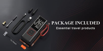 Portable Tire Inflator Air Compressor - 160 PSI 20000mAh Cordless Tire Pump 4X Faster with LED Light for Car, Bicycle, Motorcycle & Ball