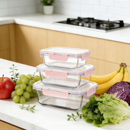 Glass Food Storage Containers with Airtight Lids - Borosilicate Glass Meal Prep Containers Set, Microwave Dishwasher Freezer Safe, BPA Free, Leak Proof Lunch Containers for Kitchen