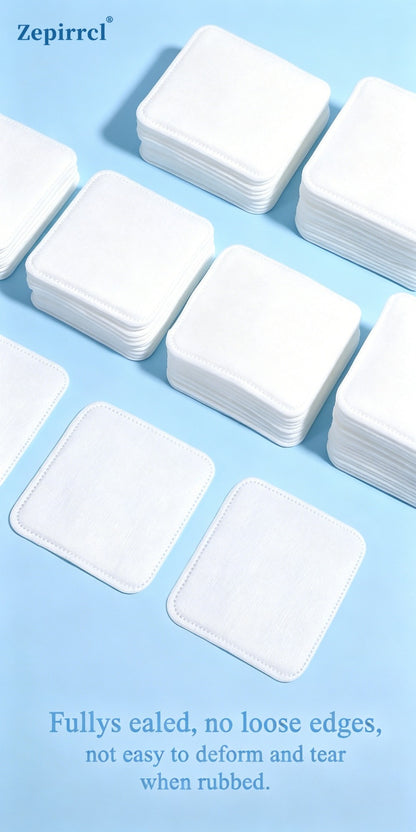Makeup Remover Pads Disposable 100/200pcs – 3-Layer Thickened Cotton Squares for Face Cleansing, Skincare & Nail Polish Removal, Soft Touch No Friction, 2.76x2.36 inch, Individually Boxed