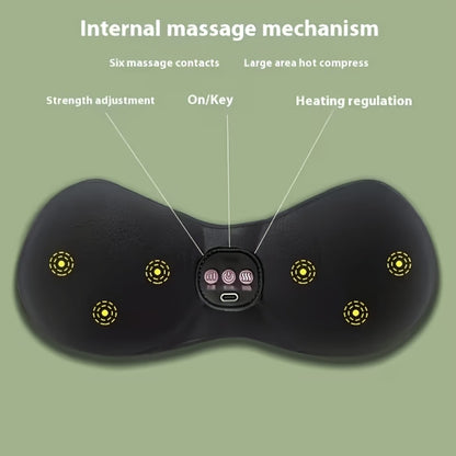 Electric Chest Massager Vibration Rechargeable - Intelligent Constant Temperature Heating Massage Bra for Women, Multi-Functional Wearable Chest Massager for Home Use, Sports Cross-Back Design XXL Size