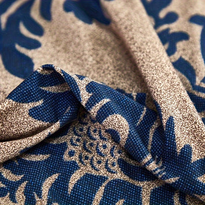 Stretch Sofa Cover Slipcover High-Stretch Fabric Ruffle Skirt Non-Slip Rod All-Season Snug Fit for 1 2 3 4 Seater Couch — Dark Blue with Pillow Cover