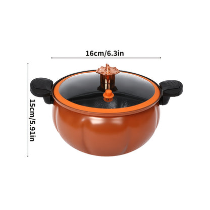Non-Stick Soup Pot with Twist-Lock Handle | Large Capacity Stew Pot Compatible with Gas Stove Induction Cooker Open Fire | Multi-Function Cooking Pot for Home Restaurant Hotel