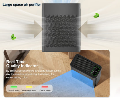 Large Area Air Purifier Covers 1095ft² with Air Quality Display Timer for Bedroom Living Room Indoor Home Office Multiple Colors