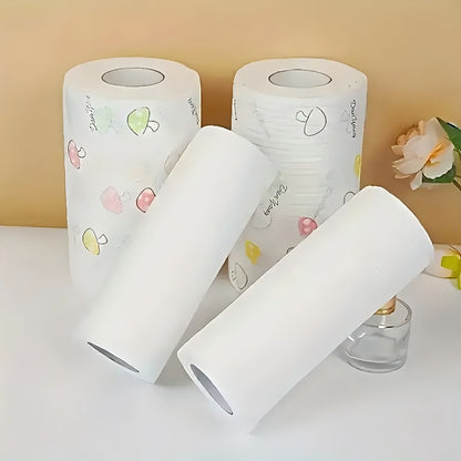 Reusable Kitchen Paper Towels 800 Times Use Washable Non-Stick Oil Degreasing Cleaning Cloth Wet Dry Dual-Use Lazy Rag for Home Kitchen Household