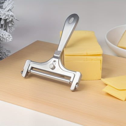 Cheese Slicer Adjustable Thickness 2-Pack, Stainless Steel Wire Cheese Cutter for Hard & Soft Cheese, Manual Kitchen Cheese Cutting Tool for Home Charcuterie Board Entertaining