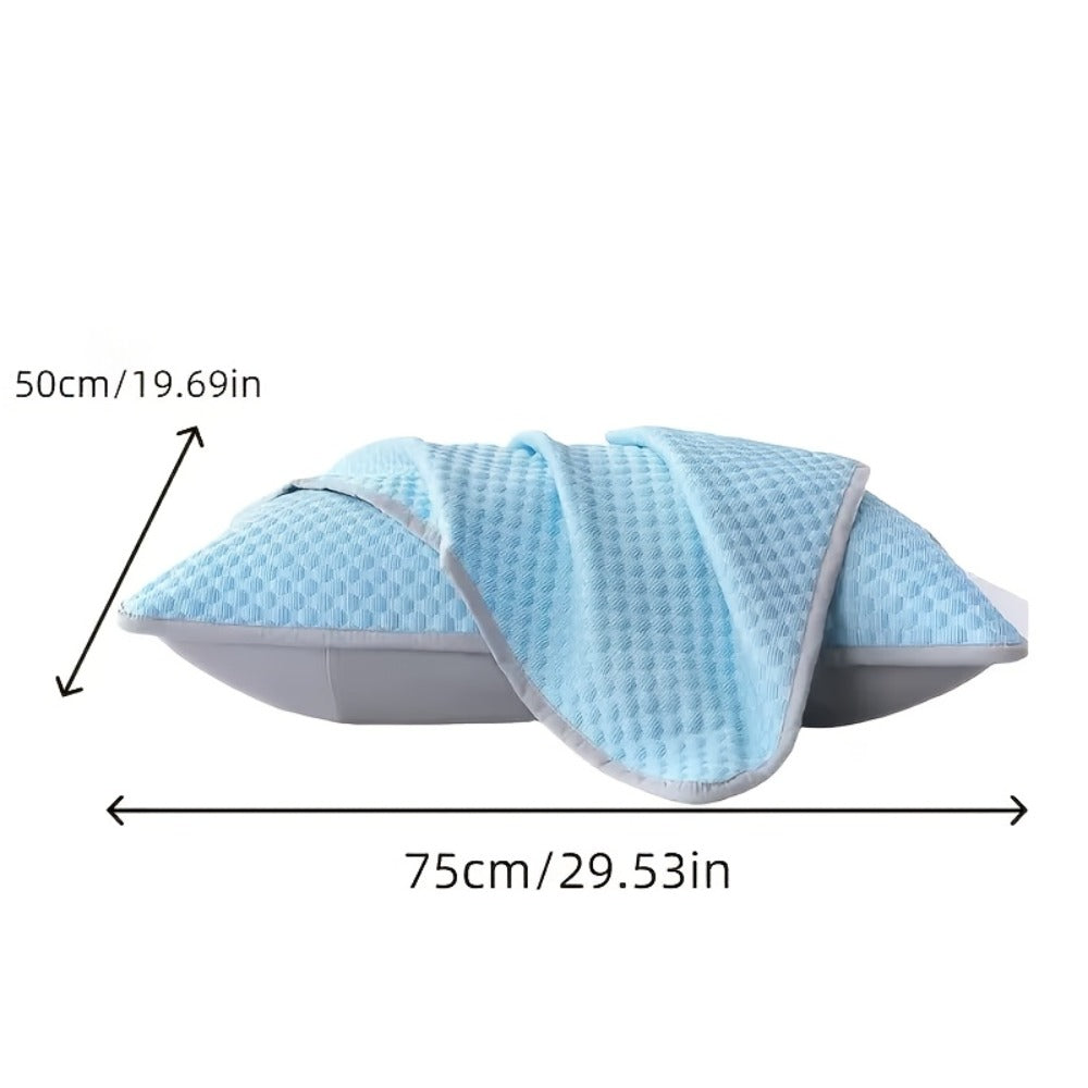 Cooling Pillow Cases 2-Pack 3D Ice Bean Texture – Soft Polyester Pillowcases for Summer | Machine Washable | Cool Sleep Bedroom Pillow Covers | 18.9" x 29.13" | No Insert