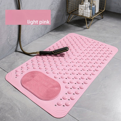 Non-Slip Bath Mat with Massage Buttons - PVC Shower Mat with Polka Dot Pattern, 0.35" Thick Rectangular Bathroom Safety Mat | Anti-Slip Bathtub Mat for Shower, Tub & Bathroom Floor | Multiple Colors