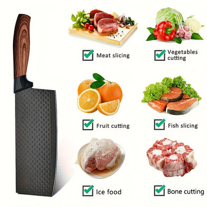 Kitchen Knife Set 6 & 7-Piece High-Carbon Stainless Steel with Ergonomic Wooden Handles – Ultra-Sharp Chef's Knife, Peeler & Scissors