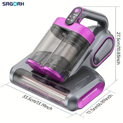 Cordless Mattress Vacuum Cleaner 16Kpa UV Light & 80000 RPM Sonic Technology, 3-Min Fast Charge Handheld Bed Vacuum for Mattress Sofa Carpet Dust Mites