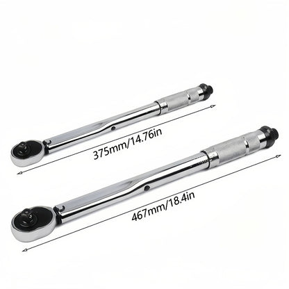Torque Wrench Adjustable Drive 3/8" & 1/2" - Preset Click Torque Wrench for Automotive, Bike & Bicycle Maintenance, Ratchet Wrench with Dual Scale, Accurate & Durable, Gift for Husband & Car Enthusiasts