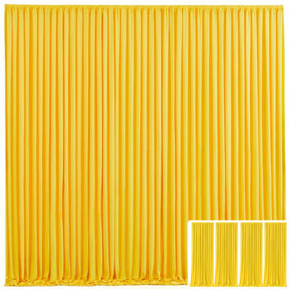 Blackout Backdrop Curtain 4 Pack 5x10 Ft - Heavyweight Nonwoven, Wrinkle-Resistant, Smooth Hanging for Wedding Birthday Baby Shower Party Photography Background Decoration
