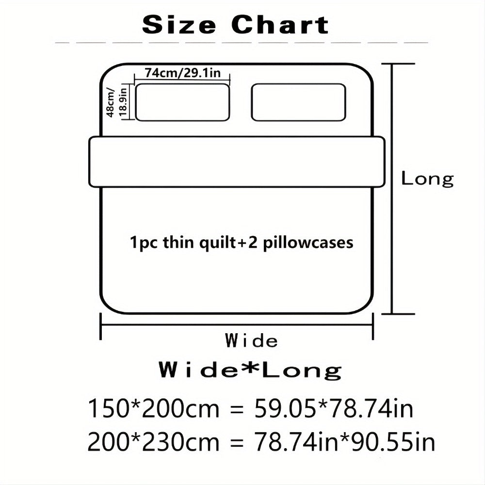 Quilt Set 3 Piece Summer Cooling – Floral Printed Thin Comforter with 2 Pillowcases, Soft Skin-Friendly Bedding for Twin Full Queen King, All Season Lightweight Blanket for Bedroom Hotel Guest Room