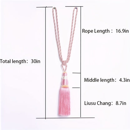 Curtain Tiebacks with Ball Tassels 4-Pack Silk Rope Curtain Ties Decorative Holdbacks for Window Dressing Home Decor