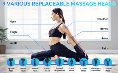 Massage Gun Deep Tissue – Handheld Electric Muscle Massage Gun for Full Body, Back, Neck & Arm Relief, Percussion Massager for Sports & Fitness Recovery, Gift for Men Women Parents