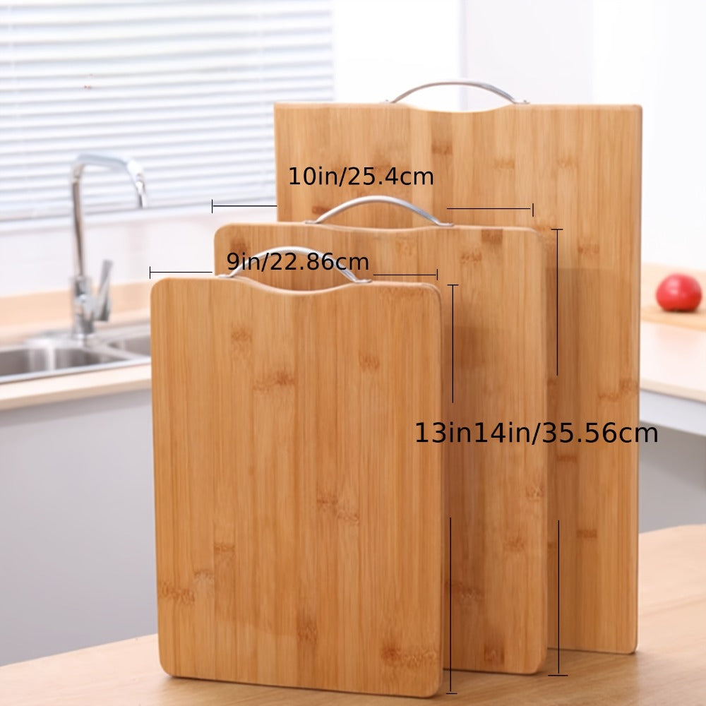Double-Sided Bamboo Cutting Board – Sturdy Reversible Chopping Board for Kitchen Food Prep – Eco-Friendly Bamboo Board for Fruit, Vegetables & Meat – Multiple Sizes: 8.66x12.6", 10.24x14.17", 11.02x15.75"