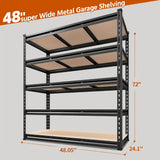 BLACK - 72" H X47.9" W X 24" D
