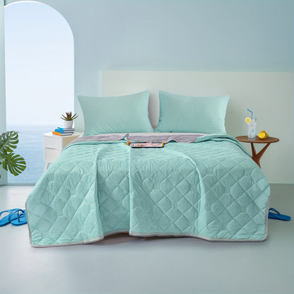 Ultrasonic Embossed Cooling Blanket – 100% Polyester Summer Throw, Breathable Lightweight for Hot Sleepers, Machine Washable, 6 Colors