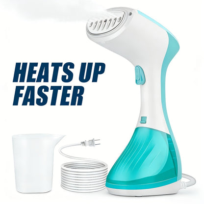 Handheld Garment Steamer 1800W – Fast Heat-Up Clothes Steamer with 3 Steam Settings, 10oz Water Tank & 9.8ft Cord – Portable Travel Wrinkle Remover Safe for All Fabrics (Blue & Green)