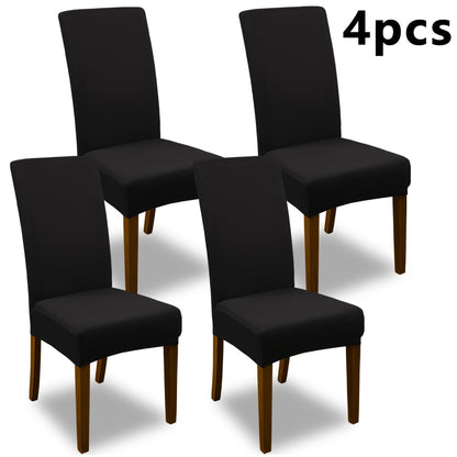 Stretch Dining Chair Covers Set | Elastic Jacquard Slipcovers for Dining Room Kitchen Wedding Office, 4pcs or 6pcs, 9 Colors, Washable Furniture Protector