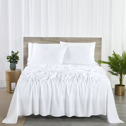 Bamboo Blend 6-Piece Sheet Set – 2000 Thread Count SnugGrip Fitted Sheet 16" Deep Pocket Soft Wrinkle Resistant Twin Full Queen King Cal King