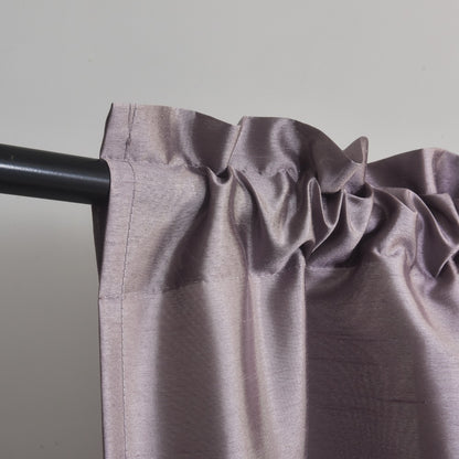 Kitchen Curtains 3 Panels Faux Silk Sheer Tier and Valance Set Rod Pocket 2 Tiers 26x36 inch + Valance 52x14 inch for Kitchen Bathroom Window Drapes
