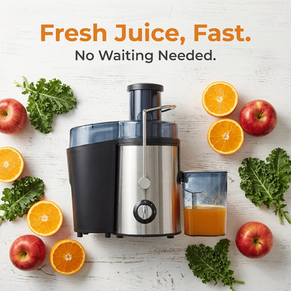 Centrifugal Juicer Machine with 3-Inch Wide Mouth – 22000RPM Dual-Speed Fruit & Vegetable Juice Extractor, Multifunctional Blender & Food Processor, Detachable Easy-Clean Design with Overheat Protection