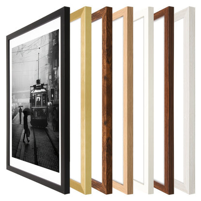 Picture Frames 12x16 Set of 3 – Classic Wood Poster Frames, Horizontal & Vertical Wall Hanging, Multi-Color Options for Bedroom Office Living Room Gallery Wall Decor