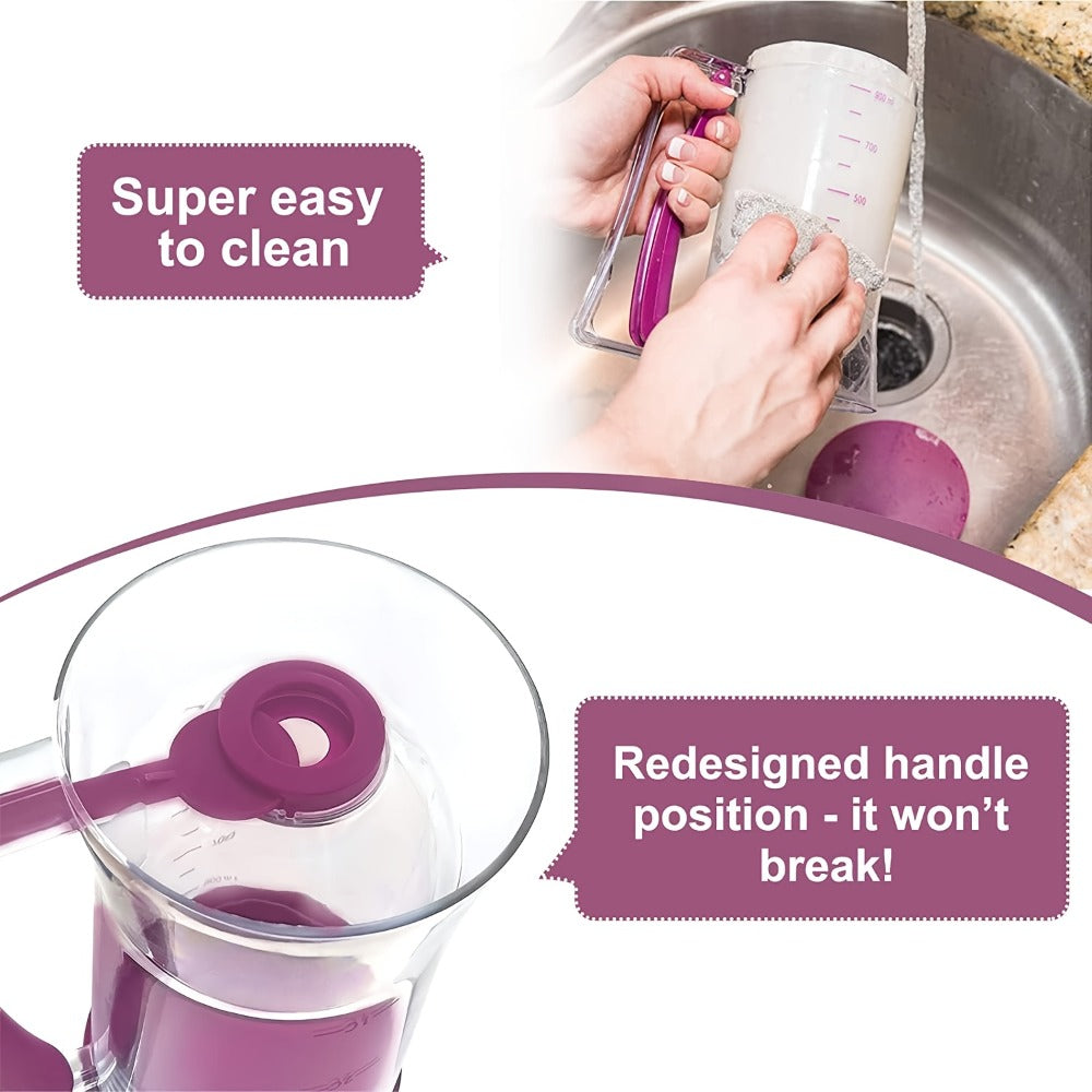 Pancake Batter Dispenser with Cleaning Brush – 2pcs Handheld Batter Separator & Squeeze Dispenser Set, Cupcake Batter Tool, Durable Kitchen Baking Gadget for Pancakes, Waffles & Cupcakes