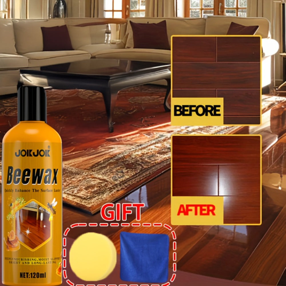 Beeswax Wood Polish & Repair Kit, Natural Wood Furniture Care Wax Deeply Moisturizes, Removes Scratches & Dullness, Restores Shine on Solid Wood Furniture, Floors, Countertops, Doors & Windows – 1, 2 or 3 Piece Set