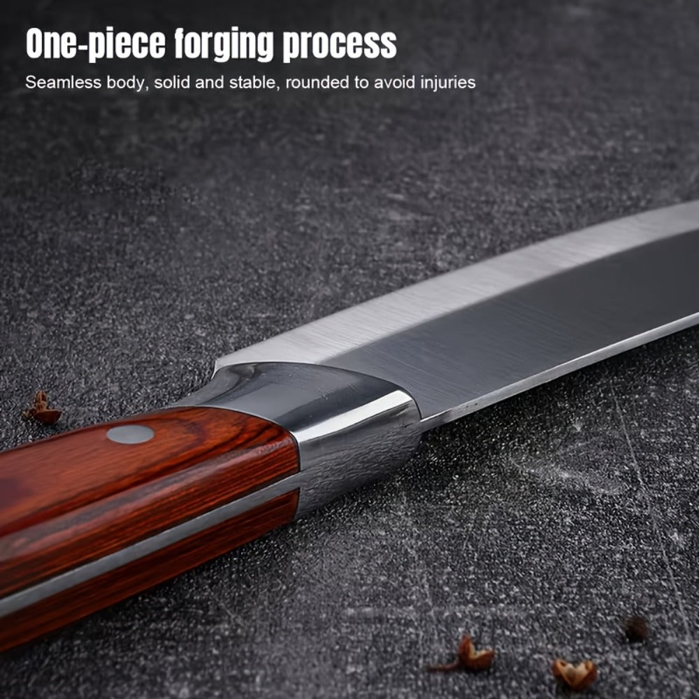 Kitchen Knife Set 3-Piece Hand Forged Stainless Steel Chef Knives with Boning Fillet & Carving Blades – Professional Butcher Set for Meat Cutting BBQ Father's Day Gift