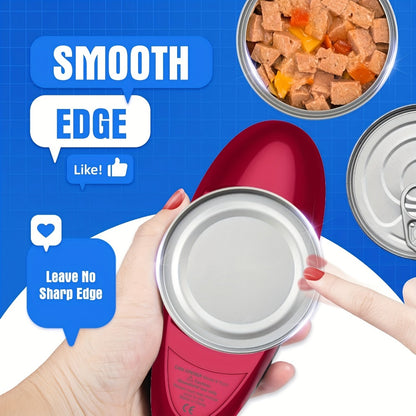 Electric Can Opener One Touch Automatic - Hands Free for Seniors & Arthritis, Kitchen & Camping Gift