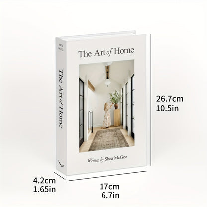 Decorative Books Set of 3 for Home Decor, Faux Coffee Table Books with Gold Text – Life, The Art of Home & Design Choices, Minimalist Shelf Decor, Photo Props, Stylish Bookshelf Accent