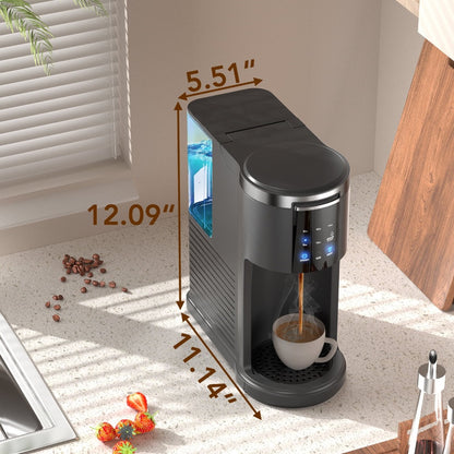Single Serve Coffee Maker K-Cup Pod & Ground Coffee Compatible 1200W Coffee Machine 40Oz Water Tank Self-Clean Quick Heating for Home Office Kitchen