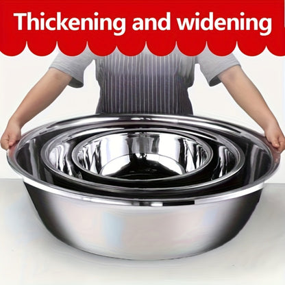 Stainless Steel Mixing Bowl Large 15.74 Inch Heavy Duty 304 Commercial Kitchen Bowl Rustproof Dishwashing Tub for Baking Cooking Pasta Prep