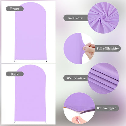 Arch Cover 6ft Stretchable Fabric Party Decoration | Wedding Ceremony Backdrop Cover Wrinkle-Free Zipper Fit for Gender Reveal Bridal Shower Birthday Holiday Celebration 8 Colors