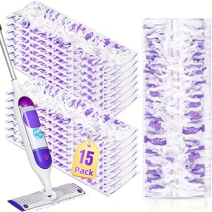 Mop Pads Refills Compatible with Swiffer PowerMop Dry and Wet Use Disposable Multi-Surface Floor Cleaning Pads for Hardwood Tile Laminate No Mop Included 15 Count or 50 Count Bulk Value Pack