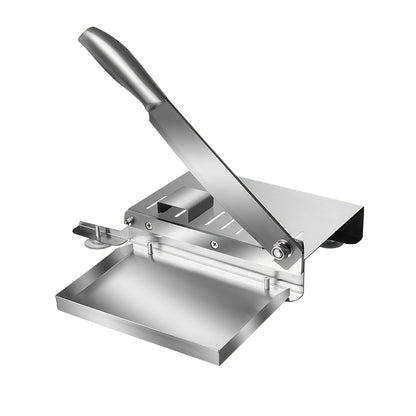 Stainless Steel Manual Meat Slicer Frozen Beef Cutter – 408 Steel Blade Rectangle Slicer for Beef Rolls Vegetables & Bone | Easy to Clean Household Meat Cutting Tool Kitchen Gadget