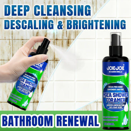 Bathroom Cleaner with Sponge 3.38oz - Deep Cleaning Stain Removal Scrub for Tiles Tub Fixtures - Removes Soap Scum Hard Water Stains Mildew - Multi-Surface Bath Cleaner Shiny Streak-Free Finish