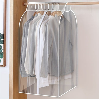 Clear Hanging Garment Bag PVC Zipper Dustproof Closet Organizer for Coats Suits Dresses - Transparent Wardrobe Protector Storage Cover Multiple Sizes