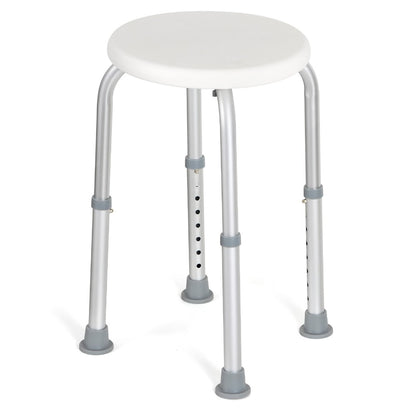 Shower Chair with Armrests & Backrest – Height Adjustable Aluminum Bath Seat, 350 LBS Capacity, Non-Slip Rubber Feet, Cushioned Support for Elderly, Disabled & Post-Surgery, Fits Most Showers & Tubs