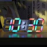 Black LED Clock-Neon Light