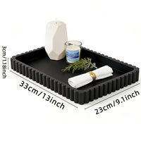 Black square tray
