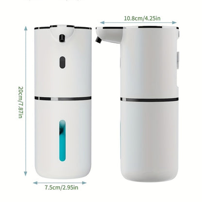 Automatic Sensor Soap Dispenser Foam Type 6 Gear Digital Display - Rechargeable Touchless Large Capacity Countertop or Wall Mount | Black White | Kitchen Bathroom Restroom Hands Free