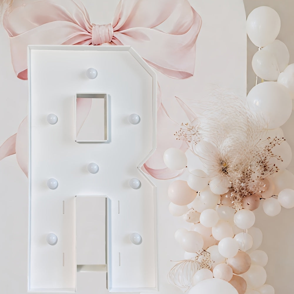 Marquee Letter Lights Warm White LED - 3FT Light Up Letters A-Z for Birthday, Anniversary, Wedding & Party Decor, Battery Powered KT Board Lighted Alphabet Signs for Wall & Indoor Display