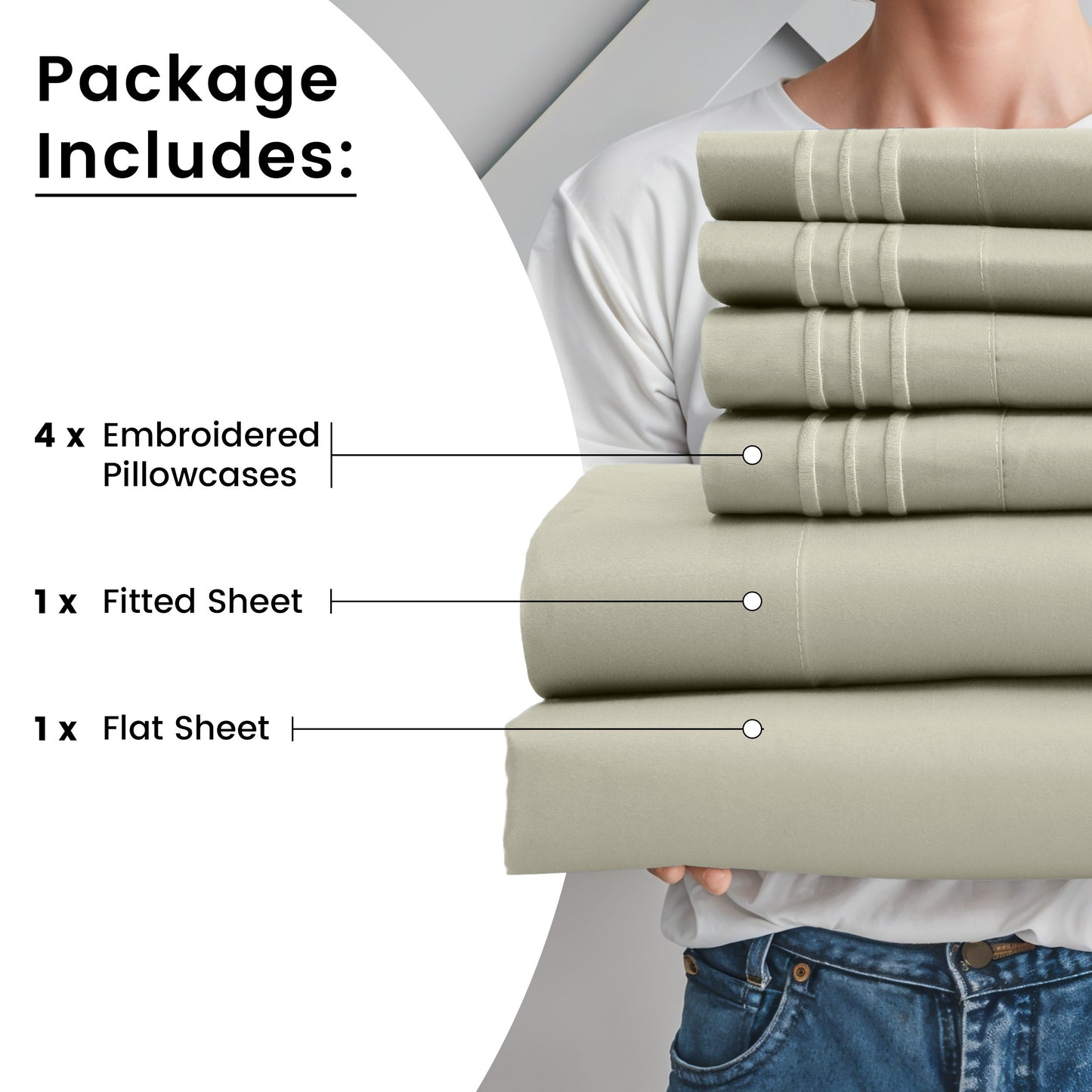 Brushed Microfiber Sheet Set 6pcs – Soft Fade-Resistant Bedding 20 Colors Twin Twin XL Full Queen King Cal King Fitted Flat Pillowcases