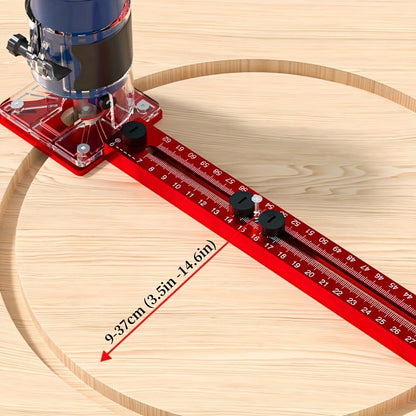 Circle Cutting Jig 3-in-1 Woodworking Router Fixture Expandable 3.54 to 24 Inch Diameter Adjustable Slotting Positioning Tool for Precision Circular Hole Milling DIY Professional